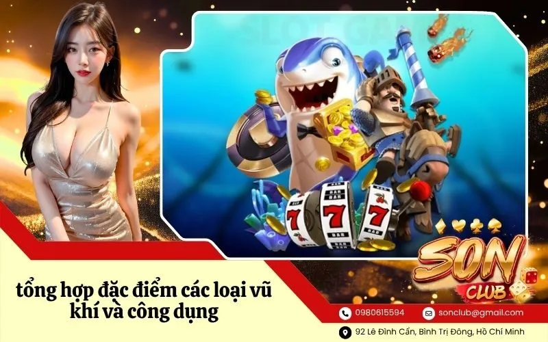 tổng hợp đặc điểm các loại vũ khí và công dụng