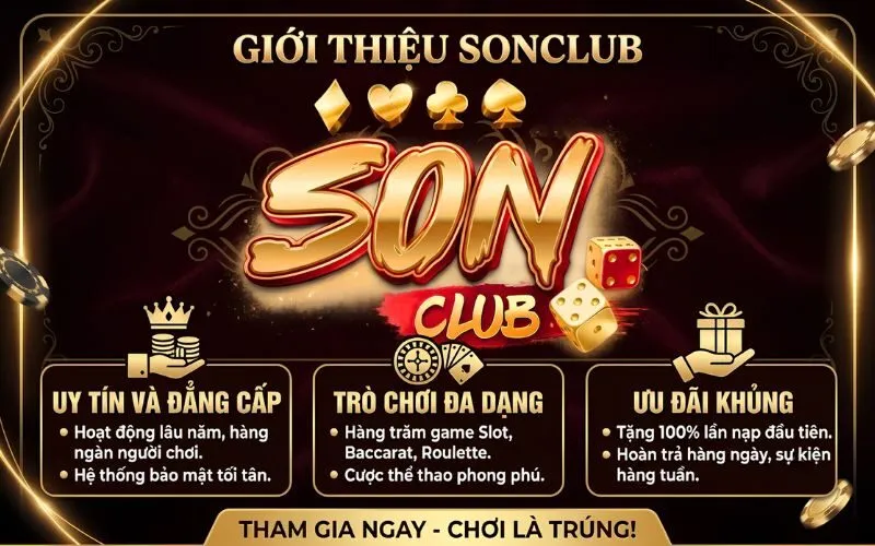 Các sản phẩm giải trí nổi bật tại SONCLUB